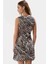 Zebra Desenli Mini Krep Elbise Bodycon Kesim Yazlık Polyester Kumaş Uzun Ömürlü Premium Kalite 3