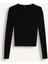 Slim Fit Dar Kesim Basic Düz Bisiklet Yaka Düğmeli Fitilli Kaşkorse Hırka D6130AX24AU 6