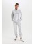 DeFactoFit Oversize Geniş Kalıp Dik Yaka Spor Baskılı Sporcu Sweatshirt D1701AX24AU 6