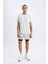 DefactoFit Slim Fit Dar Kesim Bisiklet Yaka Baskılı Sporcu Kısa Kollu Tişört V2887AZ25SP 6