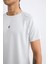 DefactoFit Slim Fit Dar Kesim Bisiklet Yaka Baskılı Sporcu Kısa Kollu Tişört V2887AZ25SP 9