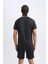 Fit Hızlı Kuruyan Slim Fit Dar Kesim Bisiklet Yaka Baskılı Sporcu Kısa Kollu Tişört V2887AZ25SP 10