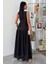 Tek Omuzlu Pile Detay Maxi Elbise 2895 4