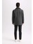 Slim Fit Dar Kesim Düğmeli Cepli Astarlı Kaşe Kaban Parka D1521AX24WN 7