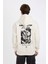 Boxy Fit Kapüşonlu Sırt Baskılı Sweatshirt C7047AX24AU 10