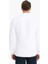 Slim Fit Dar Kesim Polo Yaka Dokulu Uzun Kollu Beyaz Gömlek T2066AZ25SP 6