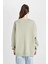 Oversize Geniş Kalıp Bisiklet Yaka Kalın Basic Düz Sweatshirt Y1346AZ24WN 6