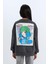 Kız Çocuk Relax Fit Bisiklet Yaka Baskılı Sweatshirt D6495A8NS 6