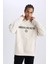 DeFacto Fit NBA Brooklyn Nets Oversize Geniş Kalıp Kapüşonlu Skuba Dalgıç Kumaş Sporcu Sweatshirt D6711AX25SP 6