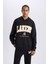 Defacto Fit Nba Los Angeles Lakers Oversize Geniş Kalıp Kapüşonlu Skuba Dalgıç Kumaş Sporcu Sweatshırt D6709Ax25Sp 7