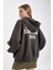 Oversize Geniş Kalıp Kapüşonlu Sırt Baskılı Kanguru Cepli Kalın Fermuarlı Sweatshirt D6754AX24WN 7