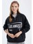 Loose Fit Yarım Fermuarlı Dik Yaka Baskılı Kalın Sweatshirt D7013AX24WN 1