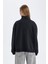 Loose Fit Yarım Fermuarlı Dik Yaka Baskılı Kalın Sweatshirt D7013AX24WN 6