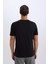 Slim Fit Dar Kesim Bisiklet Yaka Modal Karışımlı Pamuklu Basic Düz Kısa Kollu Siyah Tişört M6606AZ25SP 10