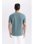 Slim Fit Dar Kesim Bisiklet Yaka Basic Düz Kısa Kollu Tişört M6608AZ25SP 6