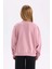 Kız Çocuk Oversize Geniş Kalıp Bisiklet Yaka Baskılı Sweatshirt D6989A824WN 6