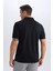 Slim Fit Dar Kesim Polo Yaka Pamuklu Kısa Kollu Siyah Tişört X2594AZ25SP 6