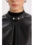Regular Fit Fermuarlı Suni Deri Mont Y7156AZ25SP 6