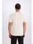 Slim Fit Dar Kesim Bisiklet Yaka Krinkıl Kısa Kollu Tişört D7225AX25SP 6
