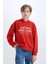 Erkek Çocuk Oversize Geniş Kalıp Kapüşonlu Baskılı Sweatshirt D7399A825SP 7