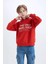 Erkek Çocuk Oversize Geniş Kalıp Kapüşonlu Baskılı Sweatshirt D7399A825SP 8