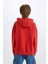 Erkek Çocuk Oversize Geniş Kalıp Kapüşonlu Baskılı Sweatshirt D7399A825SP 10