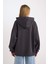 Harvard University Oversize Geniş Kalıp Kapüşonlu Cepli Kalın Sweatshirt D7000AX24WN 6