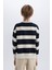 Erkek Çocuk Oversize Geniş Kalıp Bisiklet Yaka Çizgili Sweatshirt D7401A825SP 10