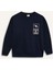 Erkek Çocuk Oversize Geniş Kalıp Bisiklet Yaka Sırt Baskılı Sweatshirt D7402A825SP 8