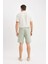 %100 Pamuk Regular Fit Gabardin Bermuda Şort C7684AX25SP 9