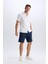 %100 Pamuk Regular Fit Gabardin Bermuda Şort C7684AX25SP 6