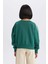 Kız Çocuk Relax Fit Bisiklet Yaka Baskılı Sweatshirt D7442A825SP 9