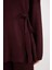 Regular Fit Bisiklet Yaka Bağlamalı Basic Düz Triko Kazak Tunik D7508AX24WN 7