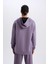 DeFacto Fit Standart Fit Kapüşonlu Skuba Dalgıç Kumaş Sporcu Sweatshirt D7364AX25SP 7