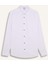 Slim Fit Dar Kesim Pamuklu Basic Düz Uzun Kollu Beyaz Gömlek A4644AX25SP 8