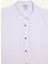 Slim Fit Dar Kesim Pamuklu Basic Düz Uzun Kollu Beyaz Gömlek A4644AX25SP 9
