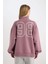 Coool Oversize Geniş Kalıp Fermuarlı Dik Yaka Sırt Baskılı Kalın Sweatshirt D7564AX24WN 6