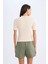 Slim Fit Dar Kesim Yarım Balıkçı Yaka Bürümcük Kısa Kollu Tişört D7594AX24AU 6