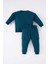 Erkek Bebek 2'li Takım Bisiklet Yaka Baskılı Sweatshirt Beli Lastikli Kargo Cepli Eşofman Altı D7663A524WN 6