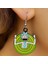 Rick And Morty Şekilli Mineli Kadın Küpe Çift Adet El Yapımı Küpe 1