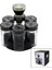 Özel 6 Parça Yuvarlak Cam - Plasti̇k Kapak Tuluk - Baharatlik Döner Standli (4172) Fırsat!!! 1