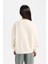 Kız Çocuk Relax Fit Bisiklet Yaka Baskılı Sweatshirt D7057A824WN 6