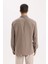 %100 Pamuk Regular Fit Polo Yaka Müslin Uzun Kollu Gömlek W7832AZ25SP 6