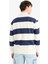 Relax Fit Polo Yaka Çizgili Kalın Sweatshirt D7478AX25SP 6