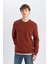 3 İplik Pamuklu Şardonlu İçi Polarlı Regular Fit Bisiklet Yaka Kalın Sweatshirt D7876AXNS 9