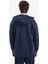 Comfort Fit Kapüşonlu İçi Yumuşak Tüylü Basic Düz Kalın Fermuarlı Sweatshirt D7599AX25SP 6