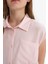 Kız Çocuk Cropped Fit Pamuklu Kısa Kollu Gömlek D7644A825SM 6