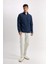 Lacivert Tüylenme Yapmayan Soğuk Geçirmez Regular Fit Dik Yaka Fermuarlı Polar Sweatshirt Y3996AZNS 7