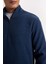 Lacivert Tüylenme Yapmayan Soğuk Geçirmez Regular Fit Dik Yaka Fermuarlı Polar Sweatshirt Y3996AZNS 9