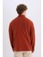 Turuncu Tüylenme Yapmayan Soğuk Geçirmez Regular Fit Dik Yaka Fermuarlı Polar Sweatshirt Y3996AZNS 6